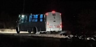 Descarta FGESLP personas lesionadas tras hallazgo de autobús abandonado en la Valles–Mante