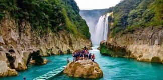Queda sin agua la cascada de Tamul; señalan extracción agrícola y falta de lluvias