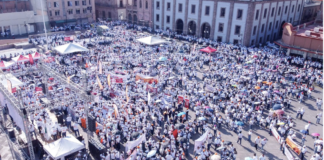 Marchan más de 27 mil docentes en SLP por mejores salarios y pensiones